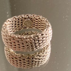 Tiffany & Co. Somerset Mesh Weave Ring - Size: 6.5
